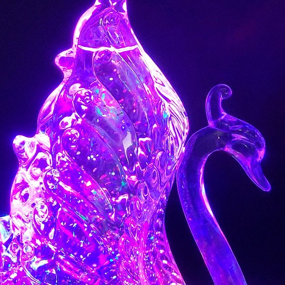 Swan Couple Statue Figurine LED Snow Globe Home Decor Valentines Day Gift - Picture 6 of 9